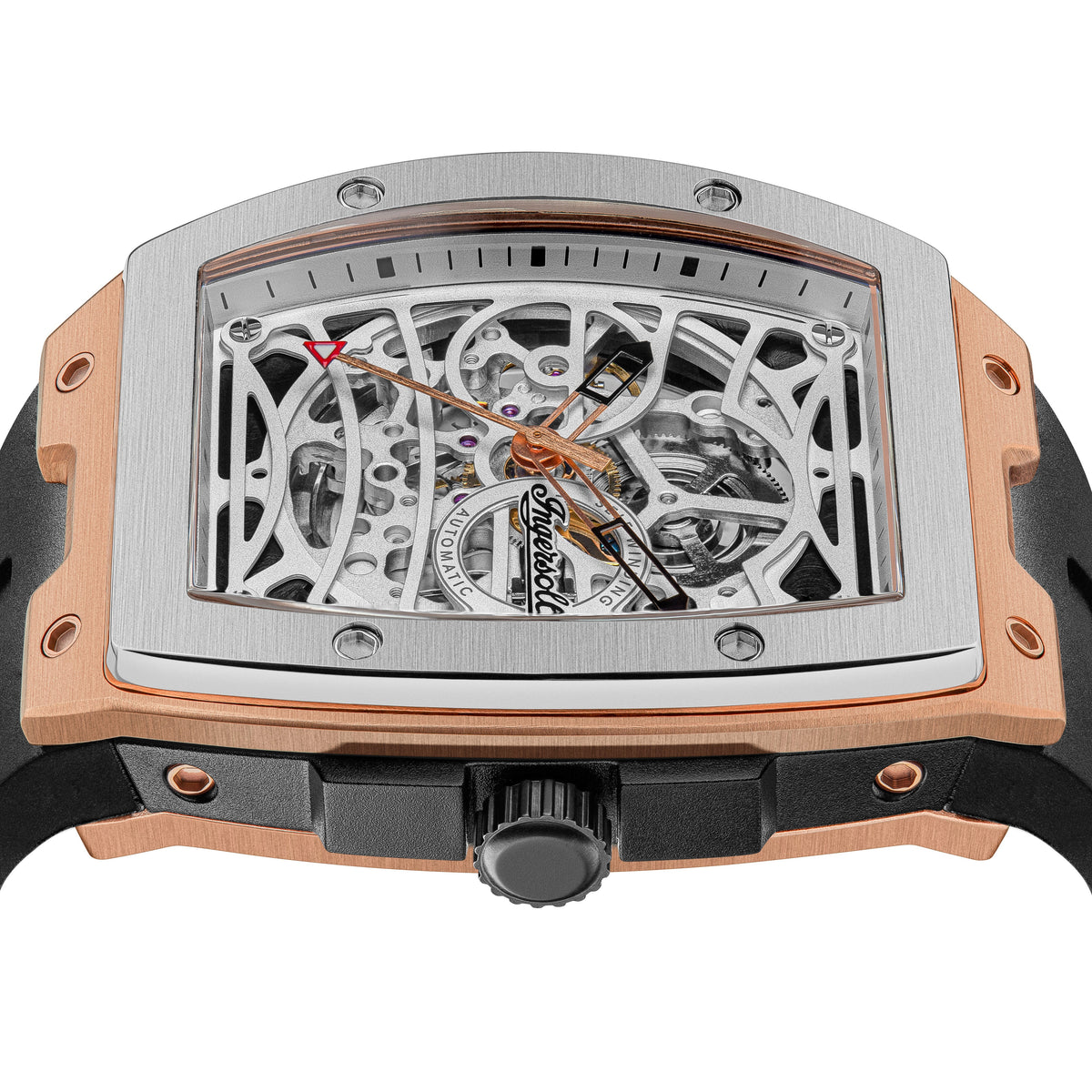 Ingersoll Automatic Silver Skeleton Dial With Lifetime Warranty Analog Watch - For Gents I12302