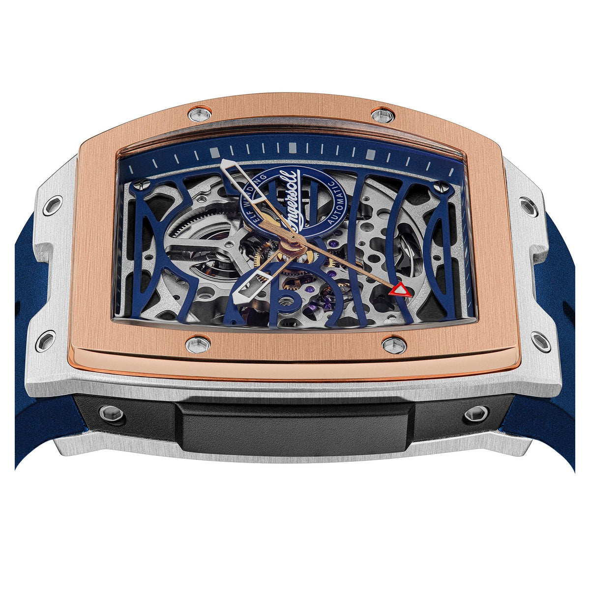 Ingersoll Automatic Blue Skeleton Dial With Lifetime Warranty Analog Watch - For Gents I12304