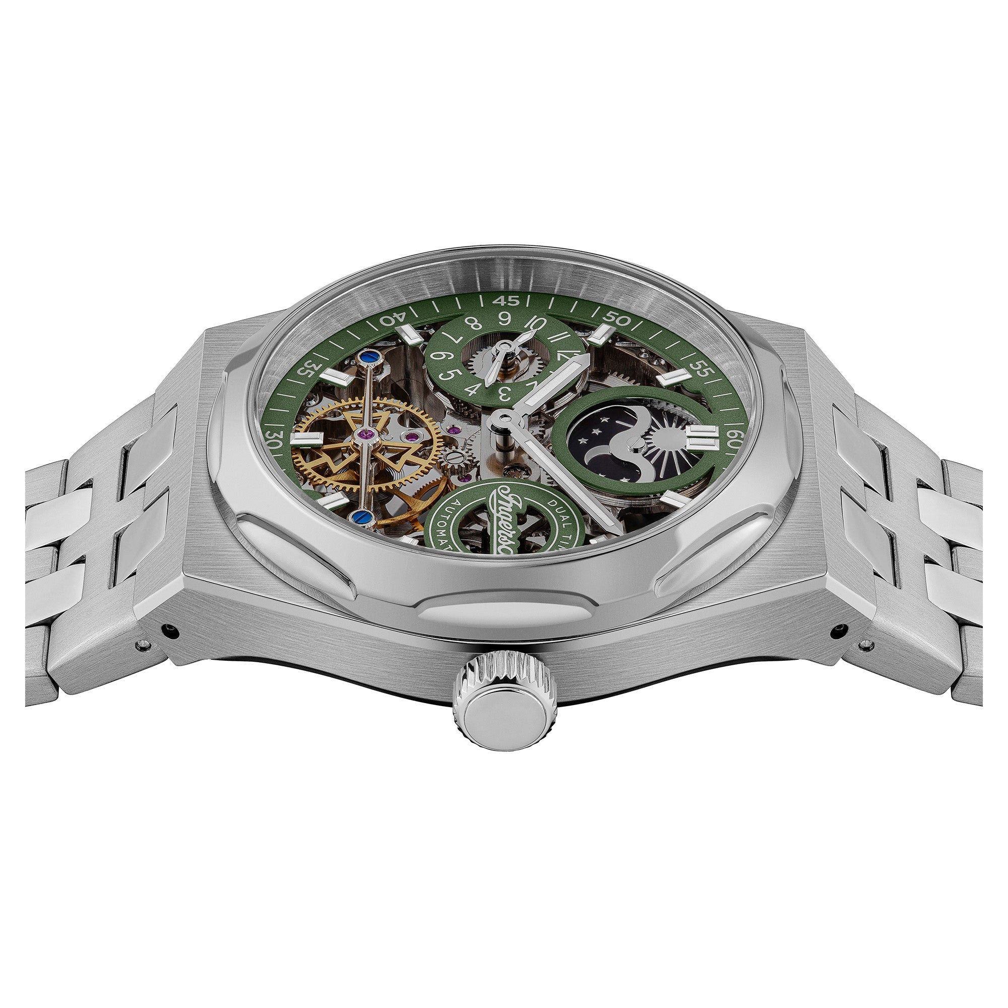 Ingersoll Automatic Green Skeleton Dial With Lifetime Warranty Analog Watch - For Gents I12905