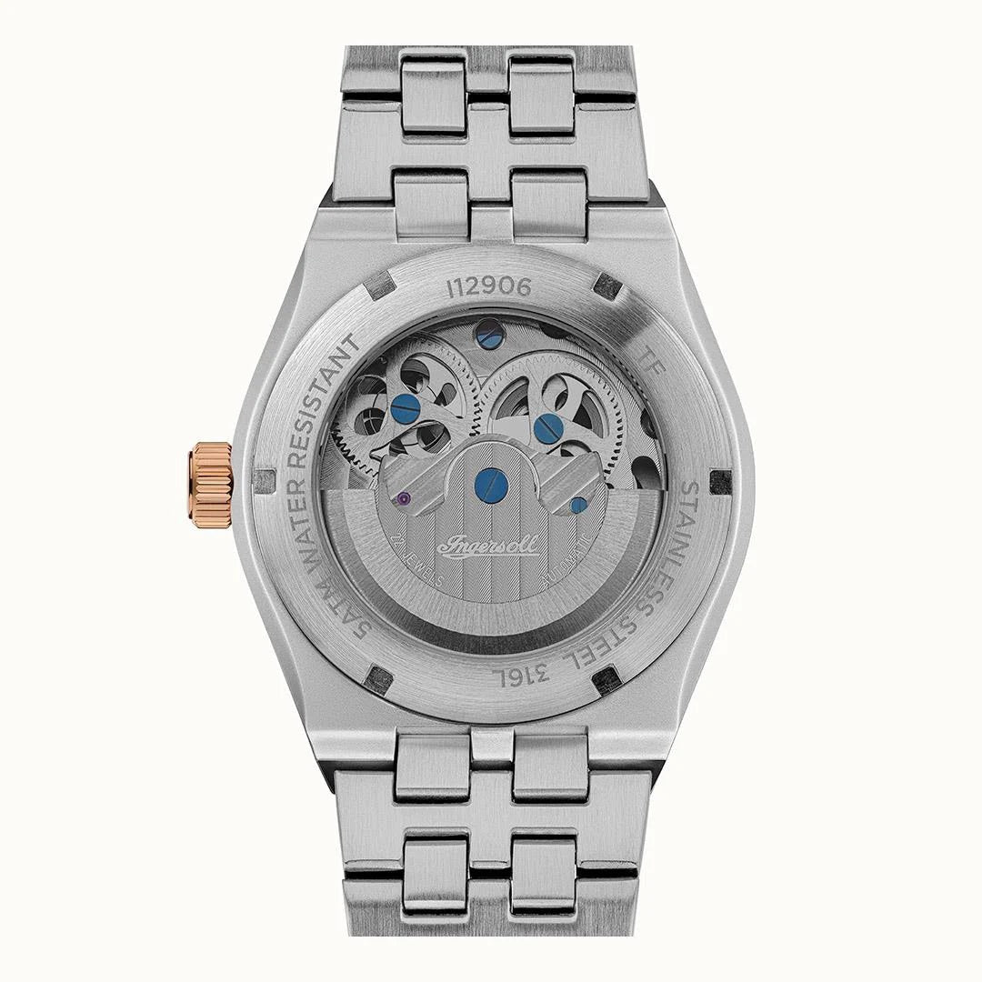 Ingersoll Automatic Grey Skeleton Dial With Lifetime Warranty Analog Watch - For Gents I12906