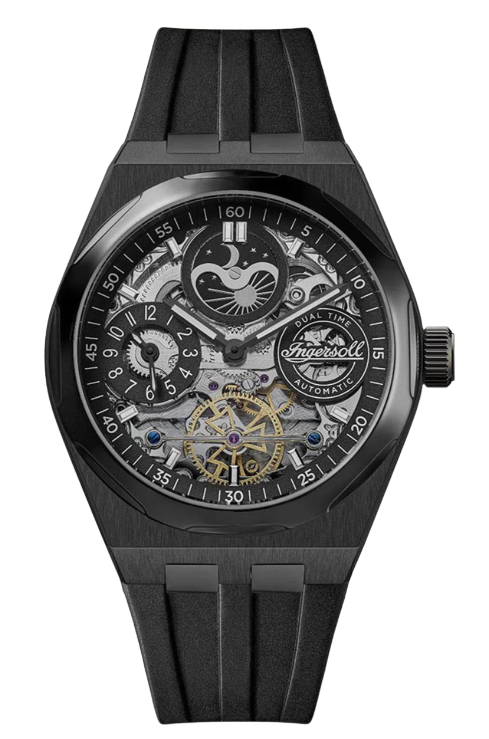 Ingersoll Automatic Black Skeleton Dial Analog Mens Watch - I12908