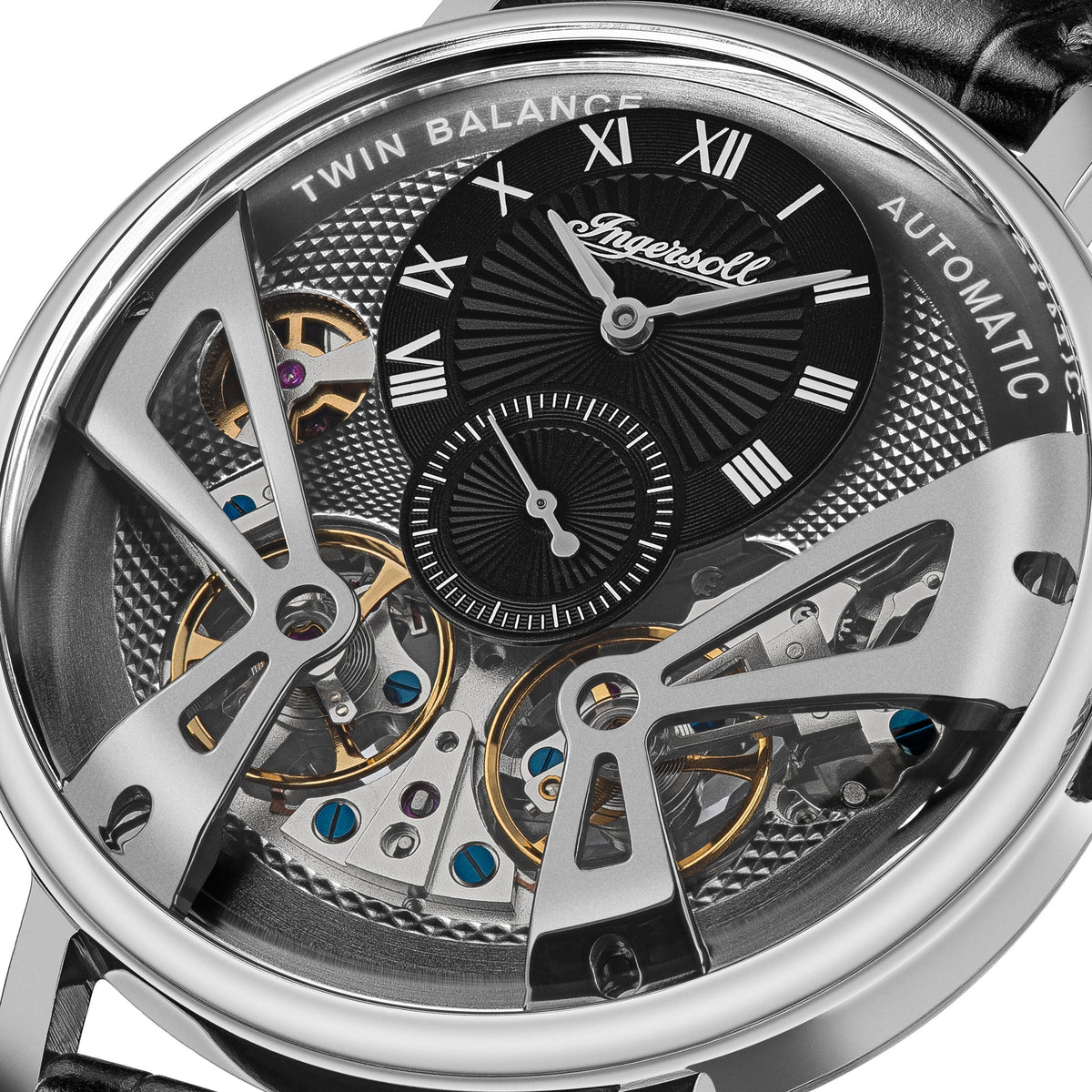 Ingersoll Automatic Grey Skeleton Dial With Lifetime Warranty Analog Watch - For Gents I13103