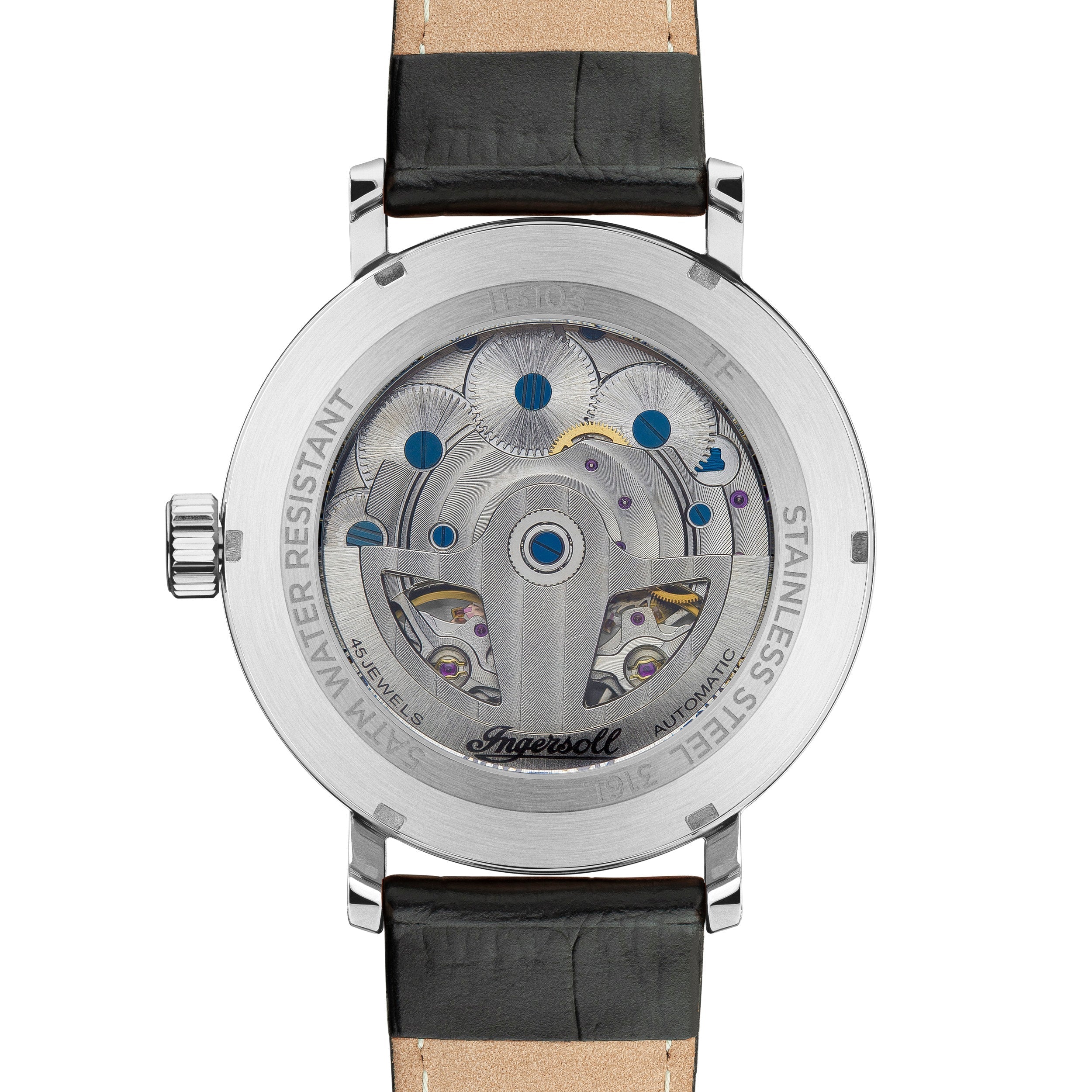 Ingersoll Automatic Grey Skeleton Dial With Lifetime Warranty Analog Watch - For Gents I13103