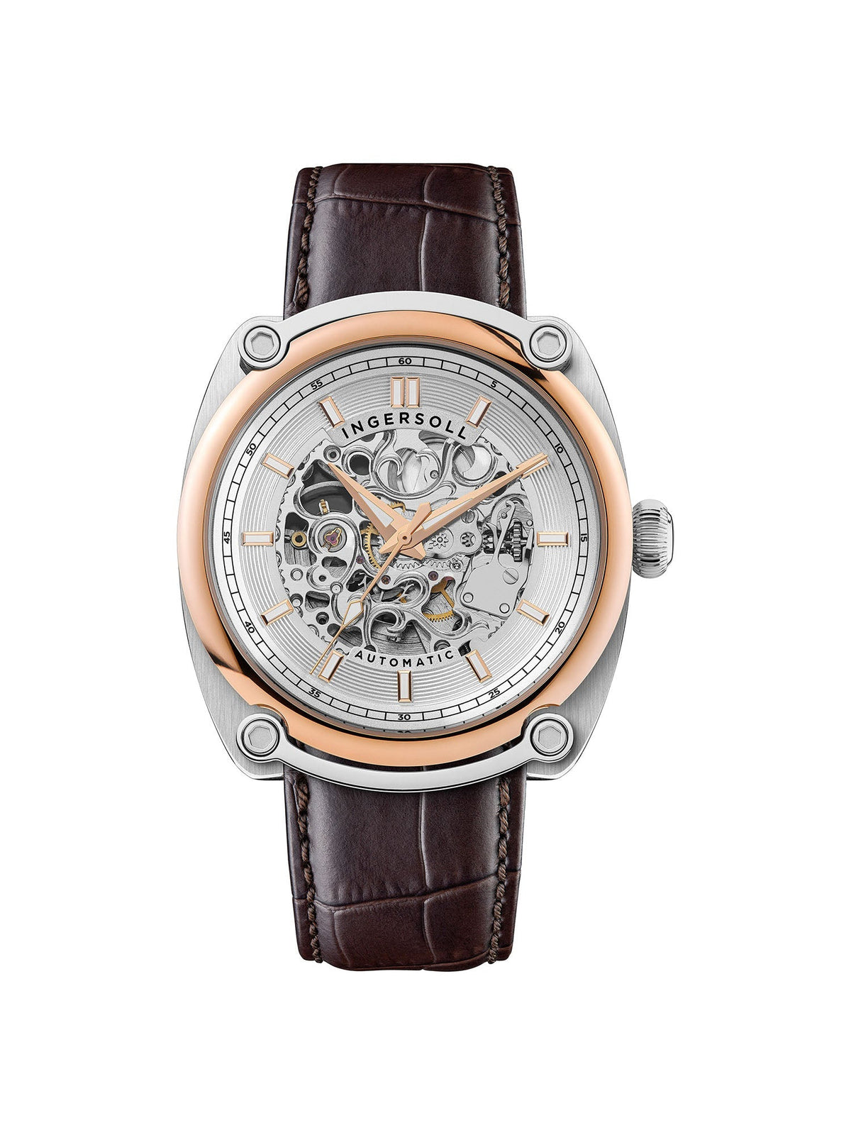 Ingersoll Automatic White Skeleton Dial With Lifetime Warranty Analog Watch - For Gents I13302
