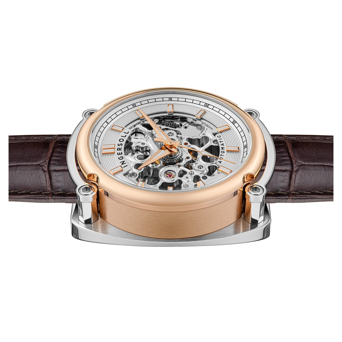 Ingersoll Automatic White Skeleton Dial With Lifetime Warranty Analog Watch - For Gents I13302