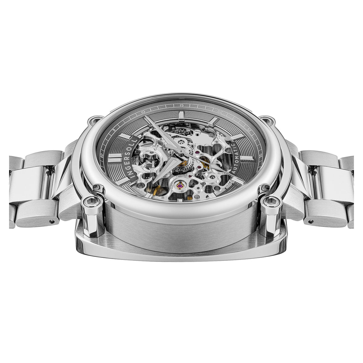 Ingersoll Automatic Grey Skeleton Dial With Lifetime Warranty Analog Watch - For Gents I13304