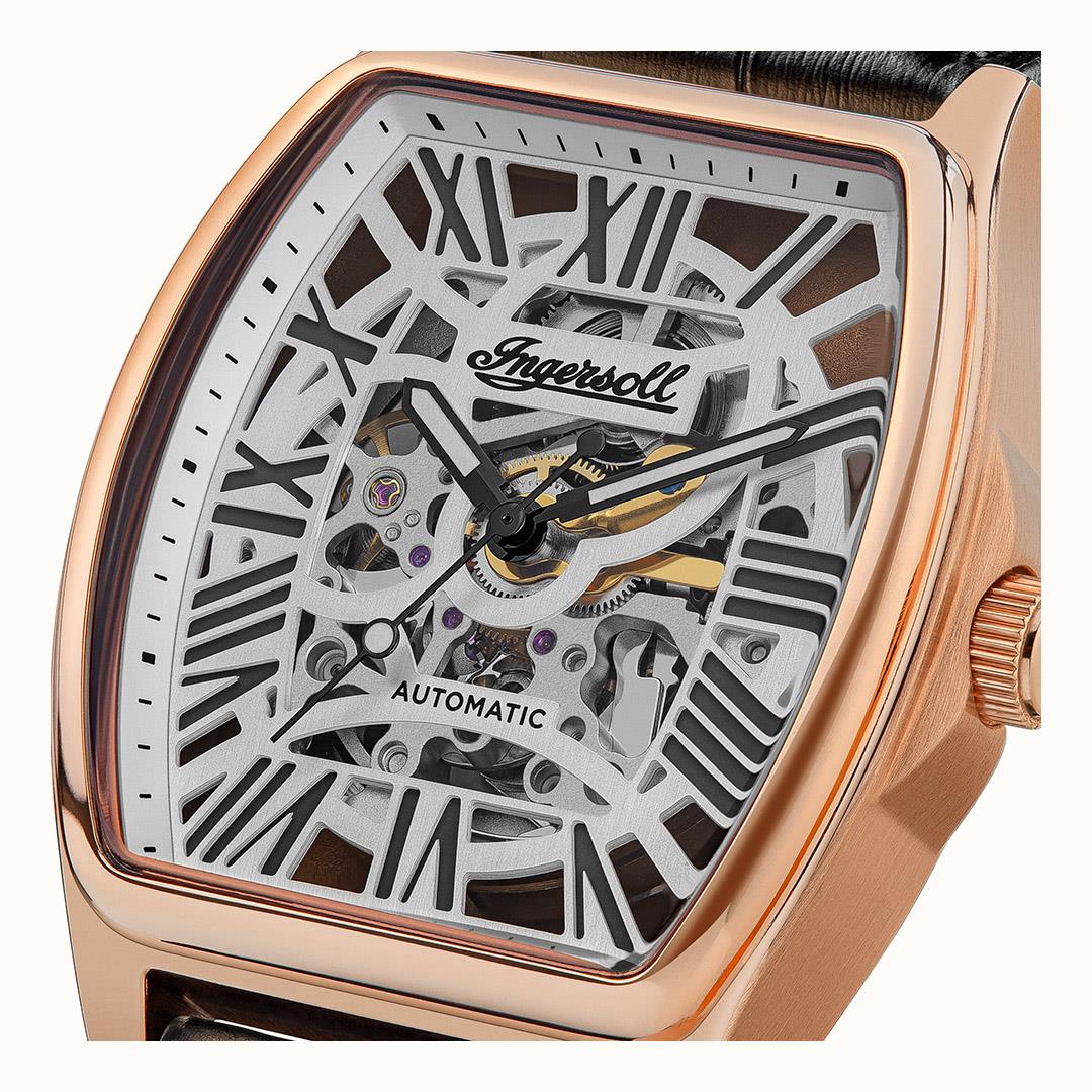 Ingersoll The California Automatic Grey Skeleton Dial With Lifetime Warranty Analog Watch - For Gents I14201