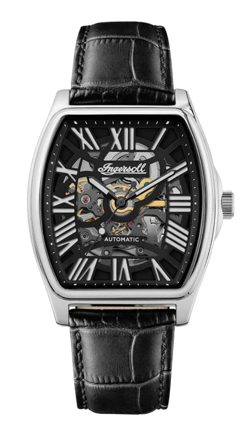 Ingersoll The California Automatic Black Skeleton Dial Analog Mens Watch - I14202