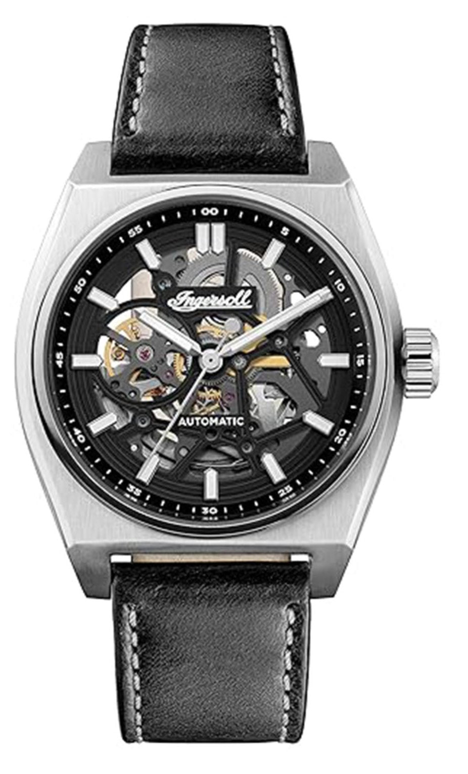 Ingersoll Automatic Black Skeleton Dial With Lifetime Warranty Analog Watch - For Gents I14301