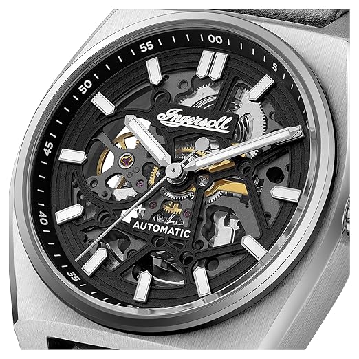 Ingersoll Automatic Black Skeleton Dial With Lifetime Warranty Analog Watch - For Gents I14301
