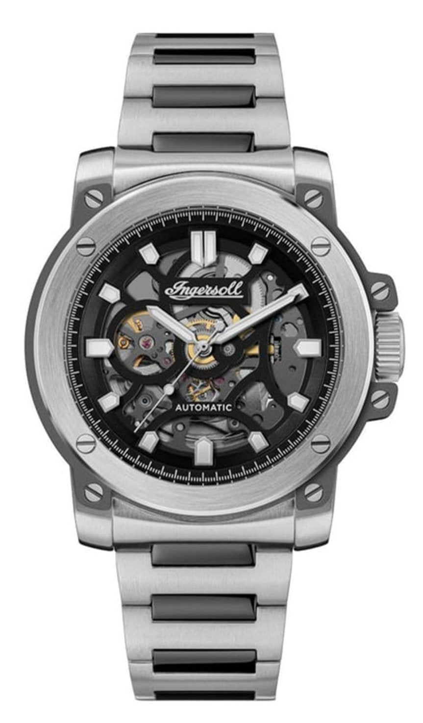 Ingersoll Automatic Black Skeleton Dial With Lifetime Warranty Analog Watch - For Gents I14403