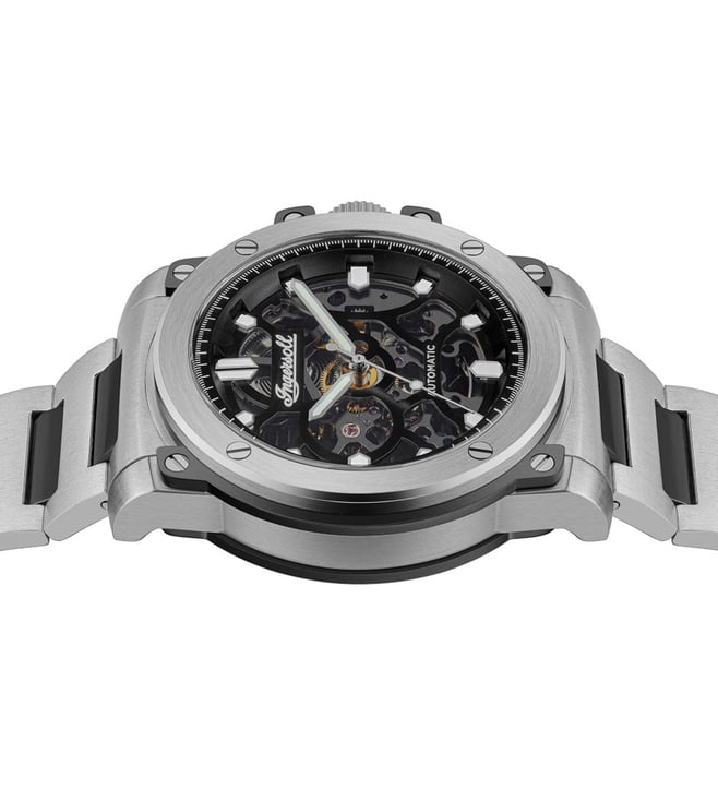Ingersoll Automatic Black Skeleton Dial With Lifetime Warranty Analog Watch - For Gents I14403