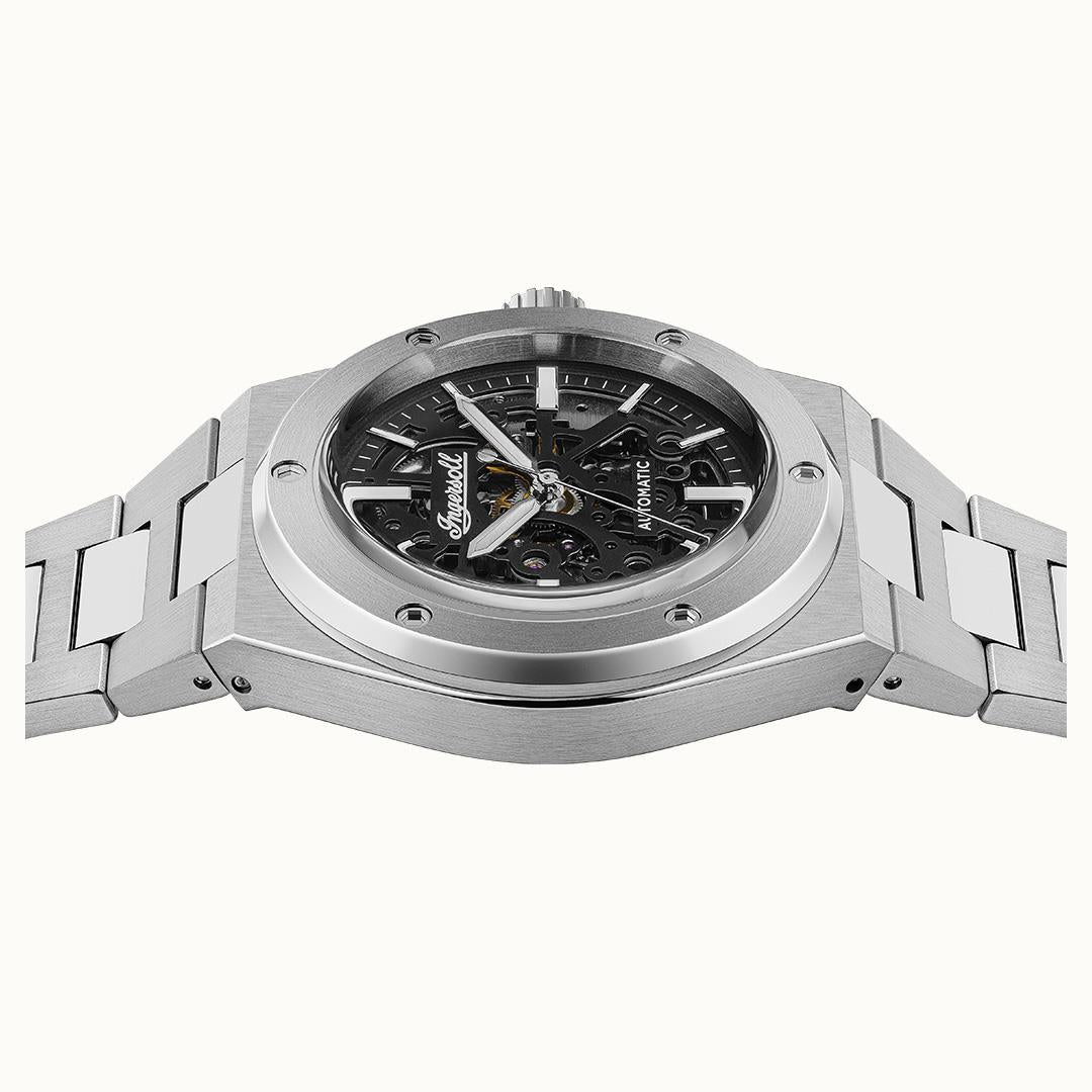 Ingersoll The Baller Automatic Black Skeleton Dial With Lifetime Warranty Analog Watch - For Gents I15002