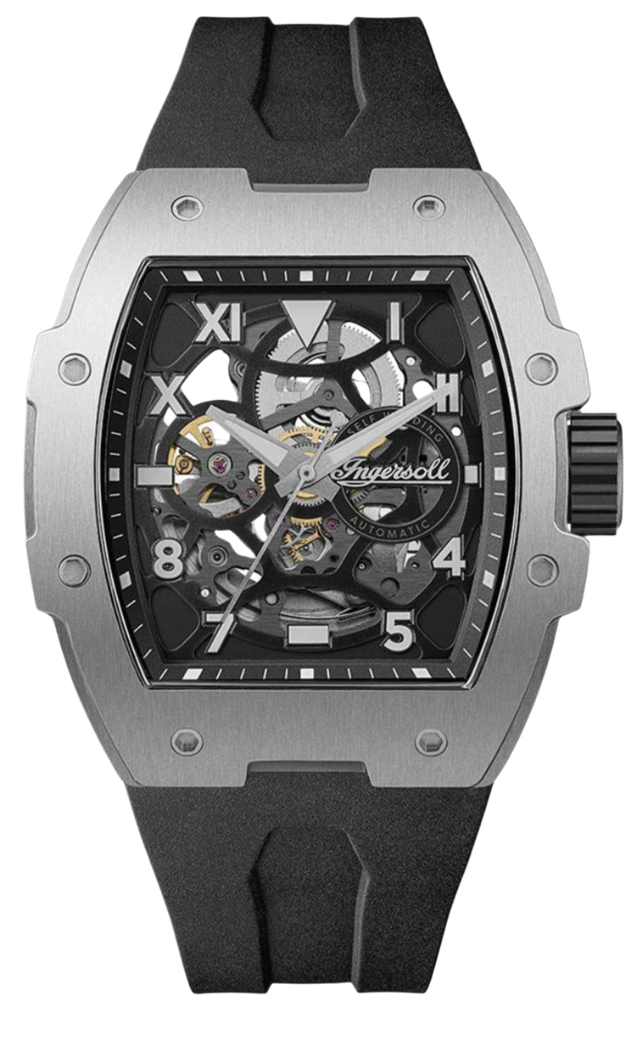 Ingersoll Automatic Black Skeleton Dial Analog Mens Watch - I15301