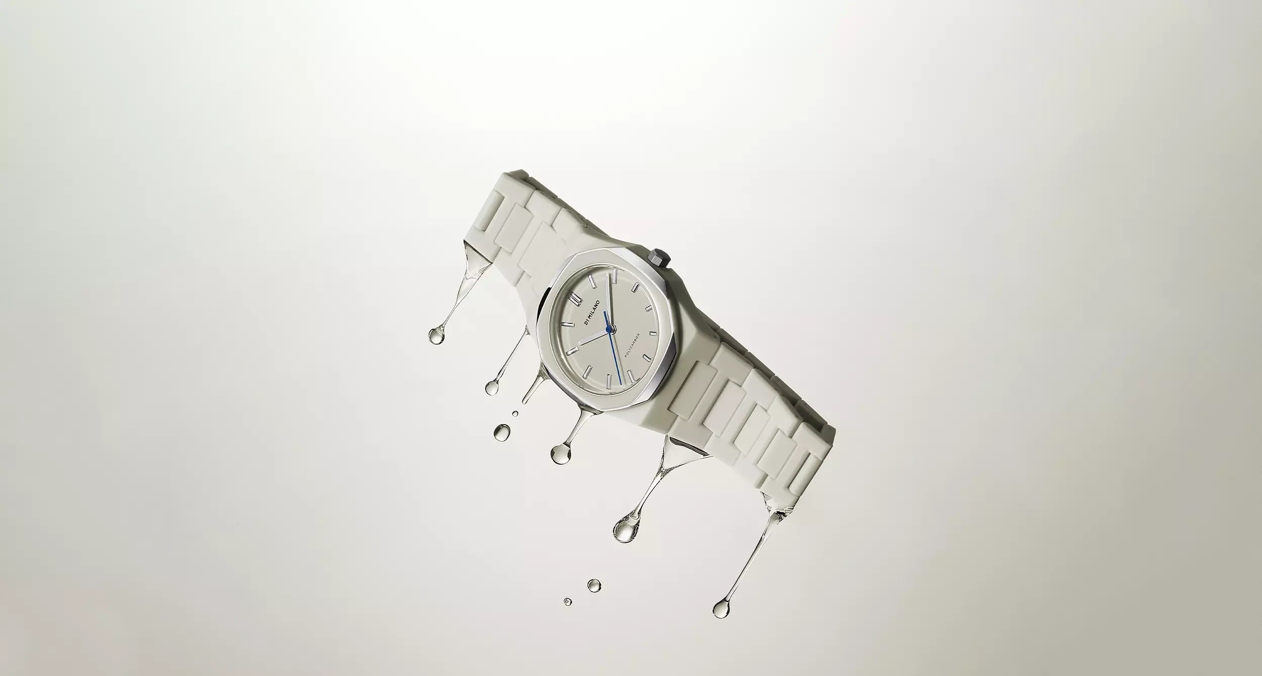 D1 Milano POLYCARBON Quartz Grey Dial Analog Watch - ForGents PCBU16