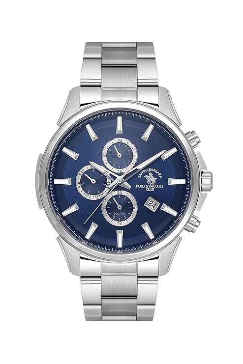 Santa Barbara Polo & Racquet Club Quartz Blue Dial Analog Watch For - Gents SB.1.10392-7