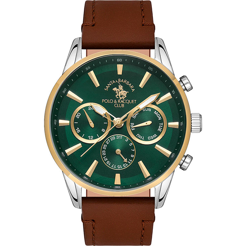 Santa Barbara Polo & Racquet Club Quartz Green Dial Analog Watch For - Men SB.1.10419-7