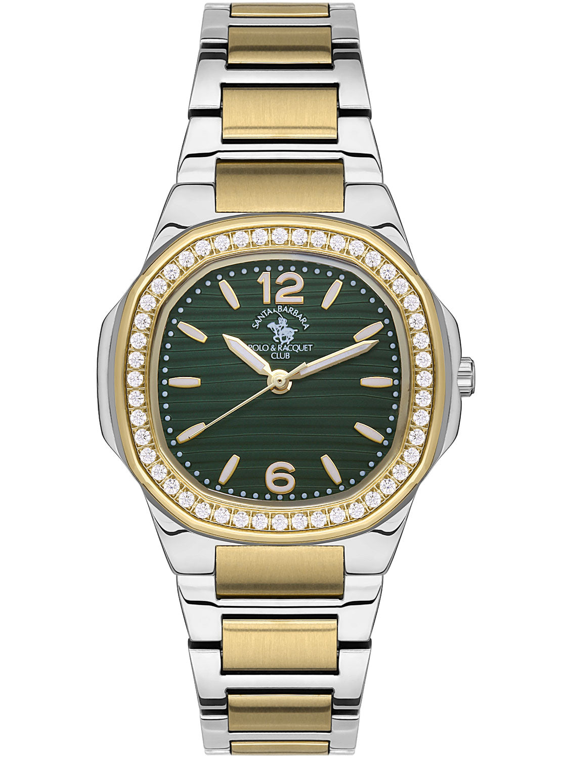 Santa Barbara Polo & Racquet Club Quart Green Dial Analog Watch For - Women SB.1.10481-4