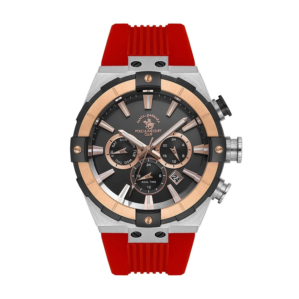 Santa Barbara Polo & Racquet Club Quartz Black Dial Analog Watch For - Gents SB.1.10510-7