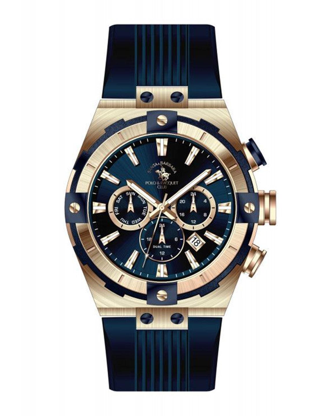 Santa Barbara Polo & Racquet Club Quartz Blue Dial Analog Watch For - Gents SB.1.10510-8