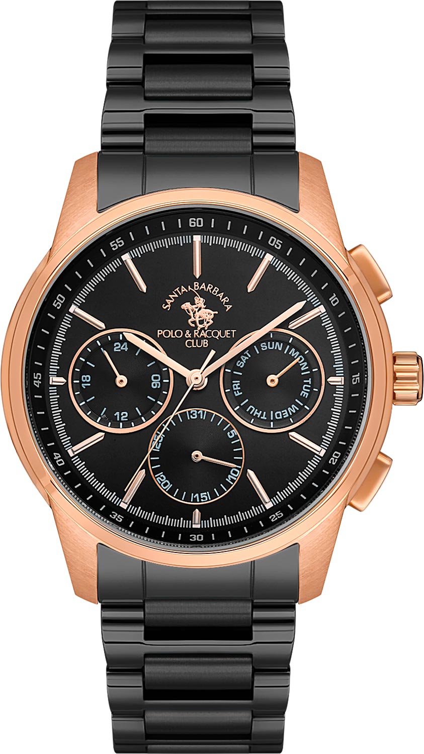 Santa Barbara Polo & Racquet Club Chronograph Black Dial Analog Watch For - Gents SB.1.10512-4