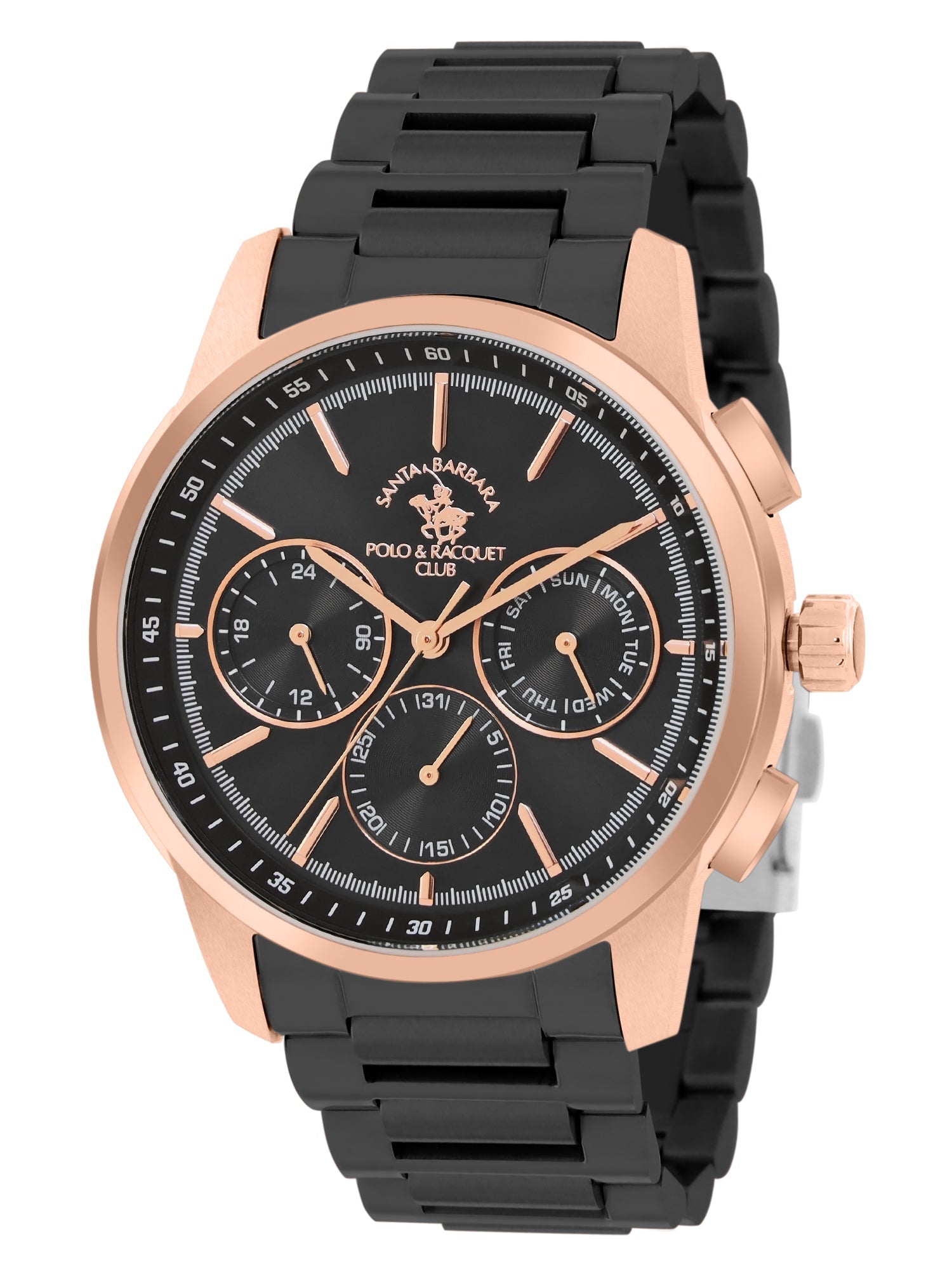 Santa Barbara Polo & Racquet Club Chronograph Black Dial Analog Watch For - Gents SB.1.10512-4