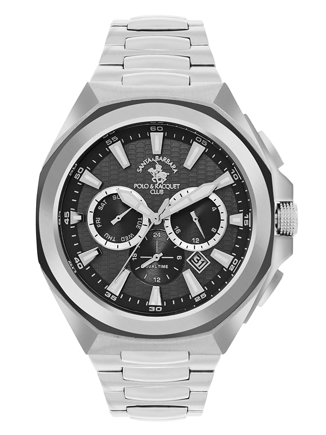 Santa barbara polo & racquet club Analog Black Dial Men&