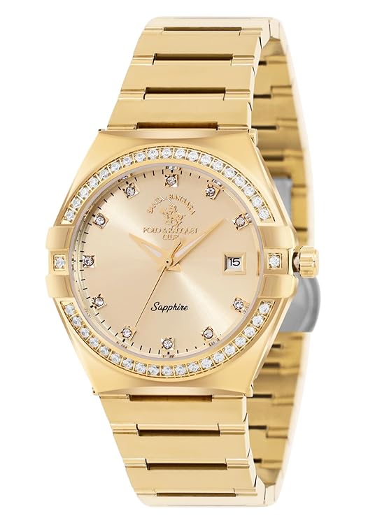 Santa barbara polo & racquet club Analog Gold Dial Womens Watch-SB.1.10540-6