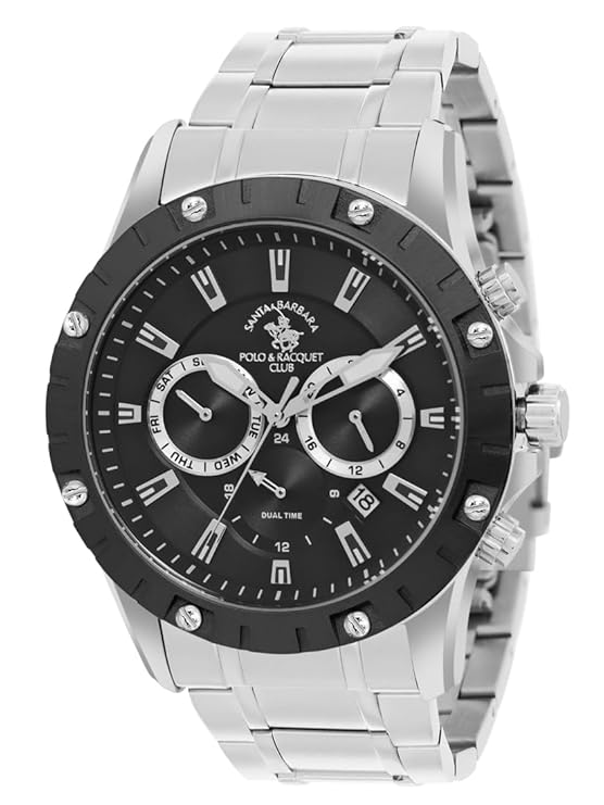 Santa barbara polo & racquet club Analog Black Dial Men&