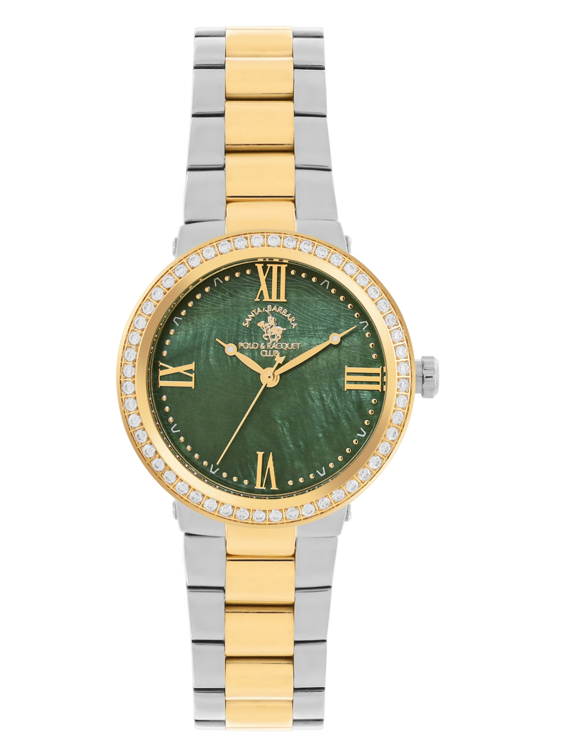 Santa barbara polo & racquet club Analog Green Dial Women's Watch-SB.1.10553-4