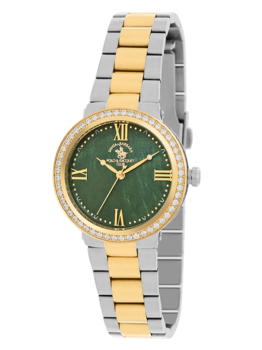 Santa barbara polo & racquet club Analog Green Dial Women&
