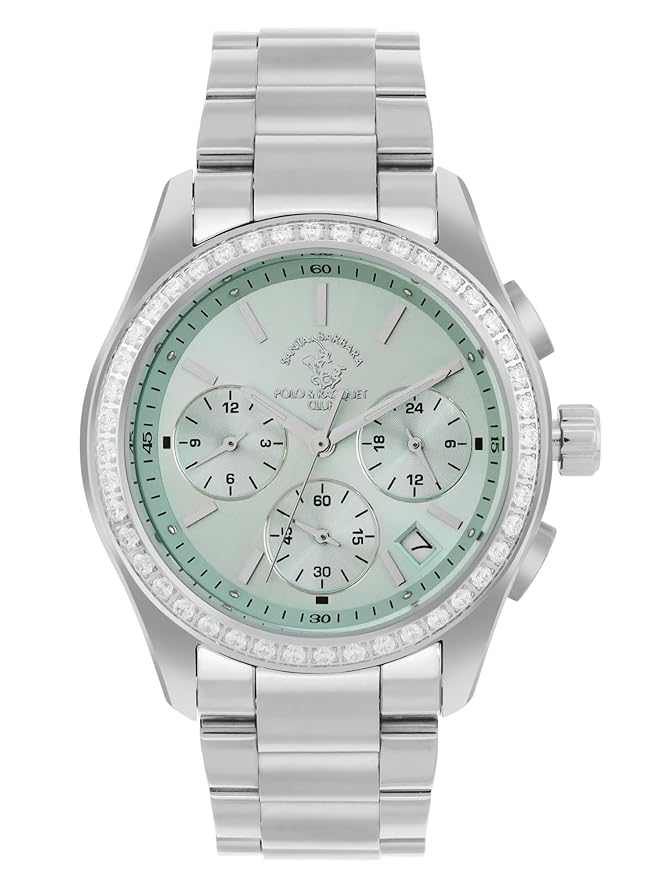Santa barbara polo & racquet club Analog Green Dial Women's Watch-SB.1.10555-6