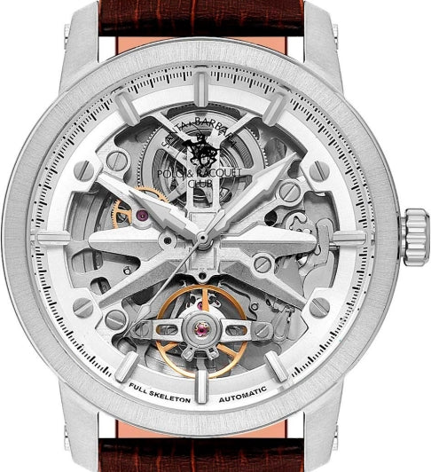 Santa Barbara Polo & Racquet Club Sliver Dial Automatic Gents Watch - SB.1.10564-1
