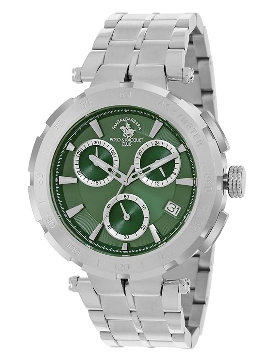 Santa barbara polo & racquet club Analog Green Dial Men&