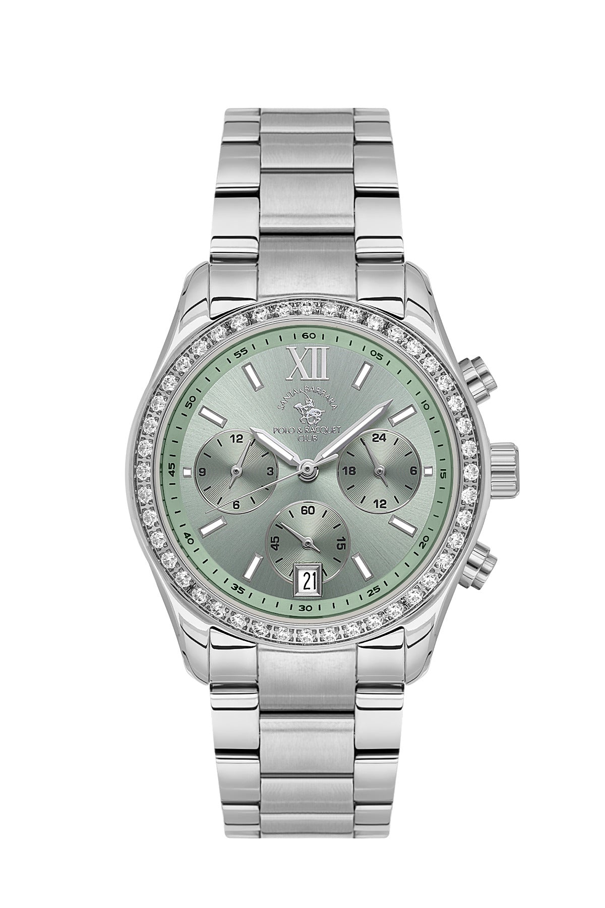 Santa Barbara Polo & Racquet Club Green Dial Quartz Ladies Watch - SB.1.10579-1