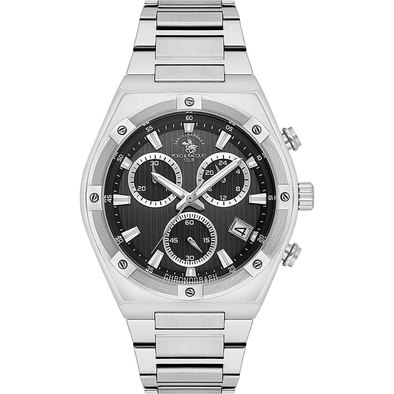 Santa Barbara Polo & Racquet Club Quartz Black Men SB.1.10583-1