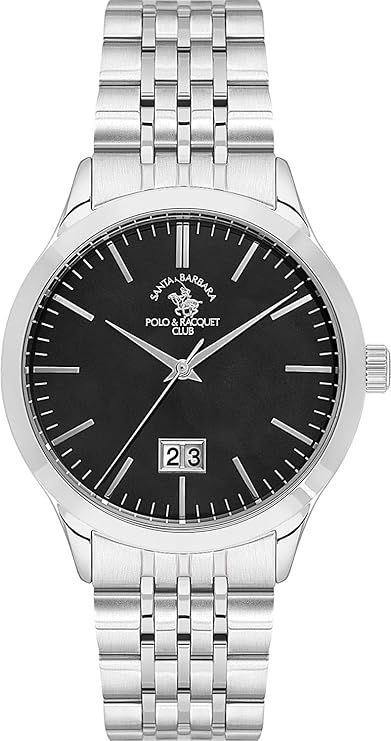 Santa Barbara Polo & Racquet Club Quartz Black Dial Analog Watch For - Gents SB.1.10588-2