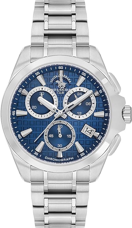 Santa Barbara Polo & Racquet Club Quartz Blue Dial Analog Watch For - Gents SB.1.10591-3