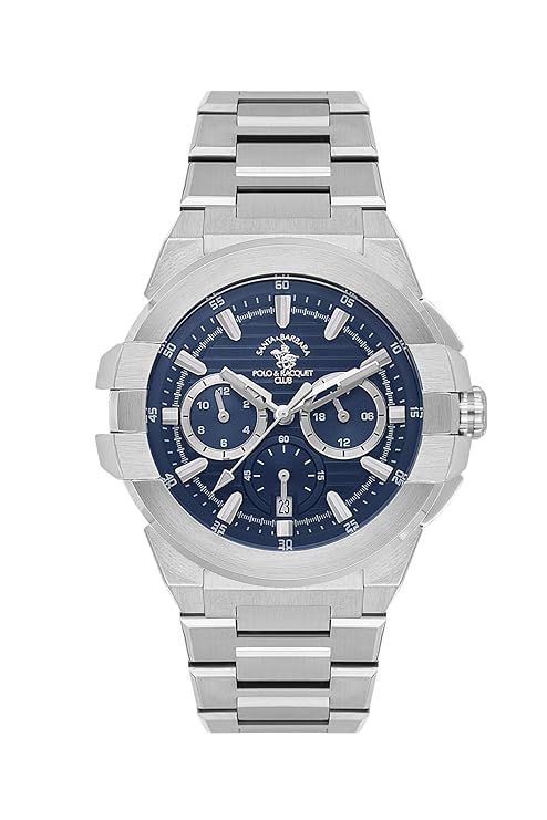 Santa Barbara Polo & Racquet Club Quartz Blue Dial Analog Watch For - Gents SB.1.10609-3
