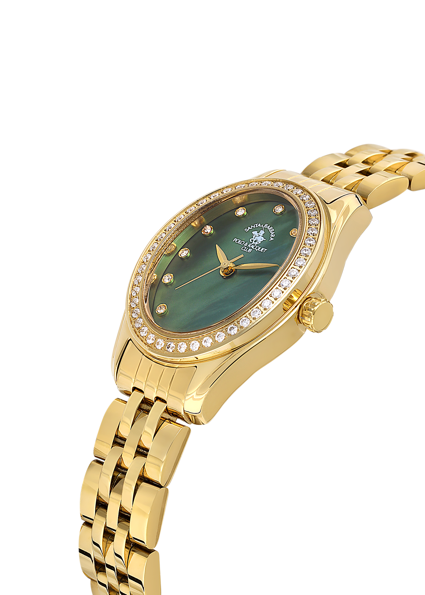 Santa Barbara Polo & Racquet Club Quartz Green Dial Watch For - Ladies SB.1.10620-3