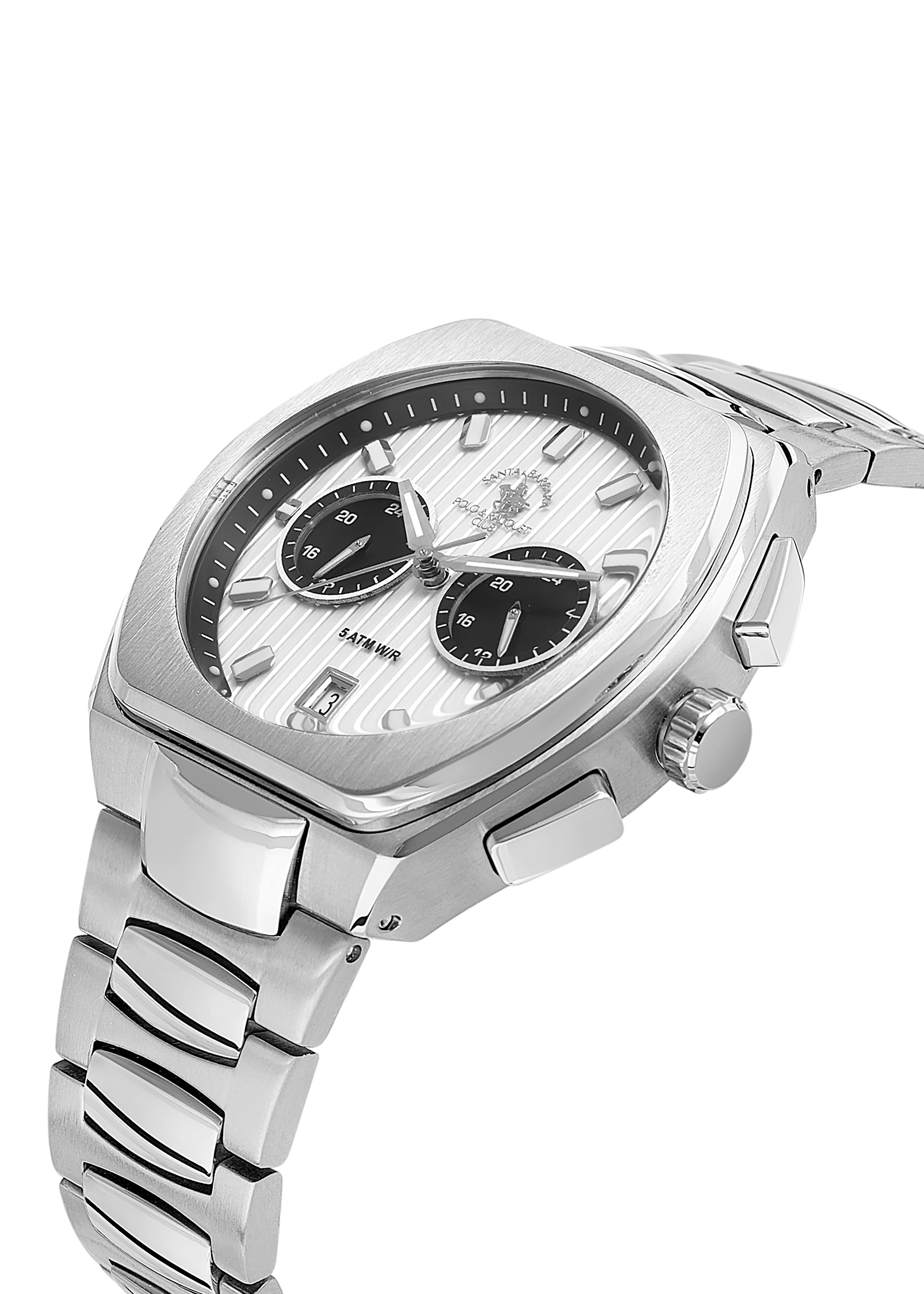 Santa Barbara Polo & Racquet Club Quartz Silver Dial Watch For - Gents SB.1.10622-1