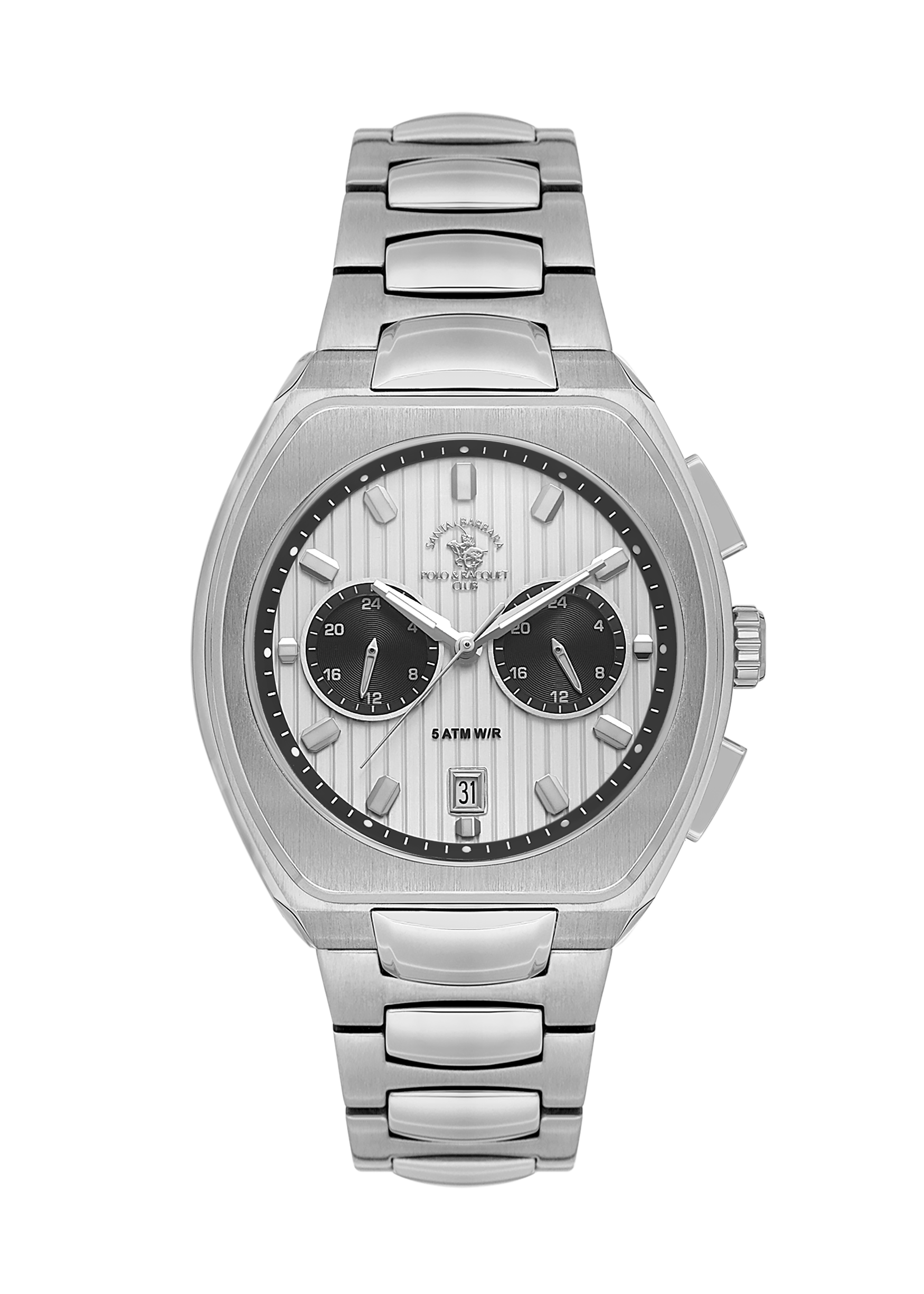 Santa Barbara Polo & Racquet Club Quartz Silver Dial Watch For - Gents SB.1.10622-1