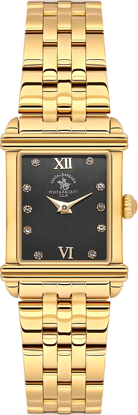 Santa Barbara Polo & Racquet Club Quartz Black Dial Watch - For Ladies SB.1.10623-3