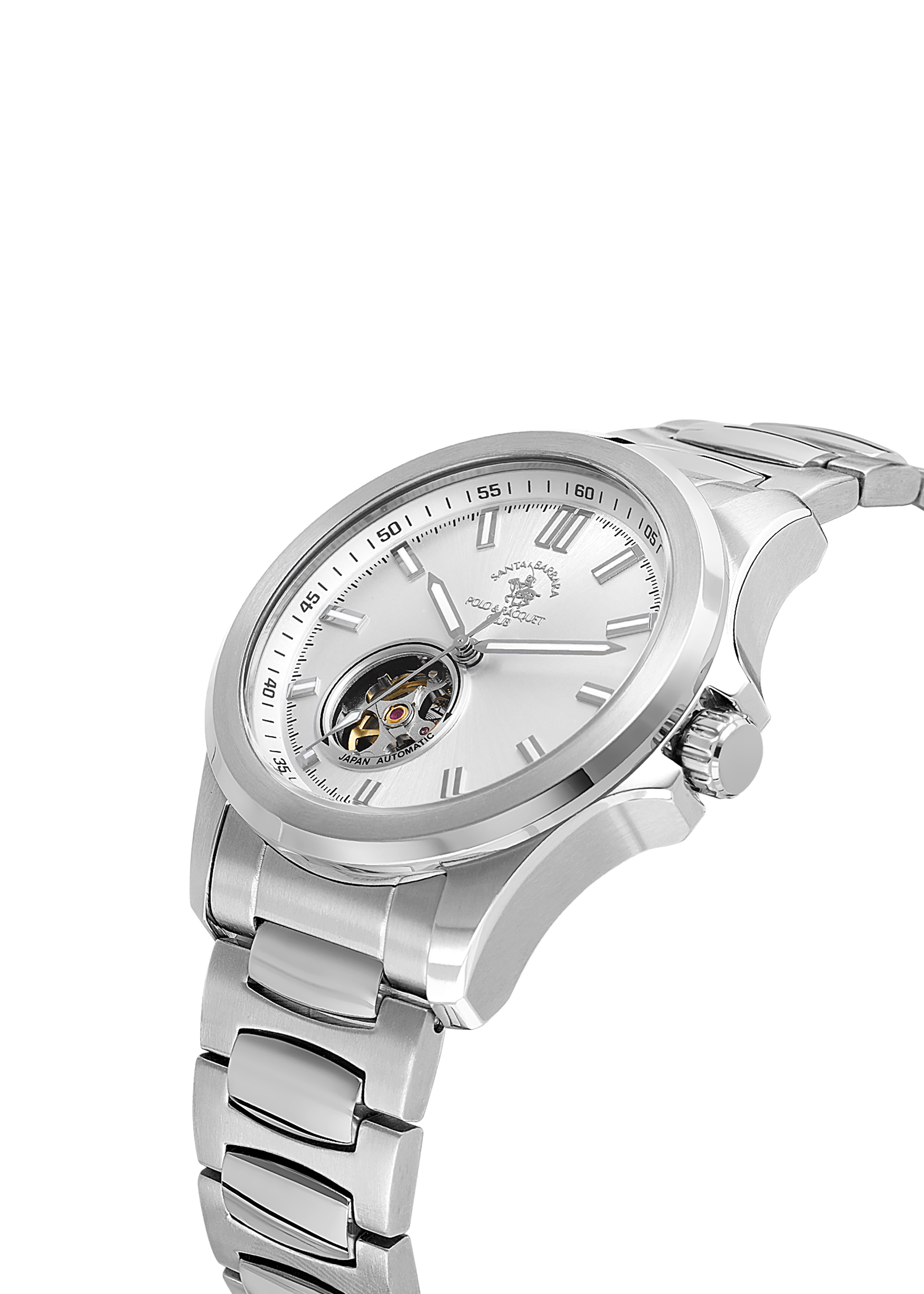 Santa Barbara Polo & Racquet Club Quartz Silver Dial Watch For - Gents SB.1.10629-1