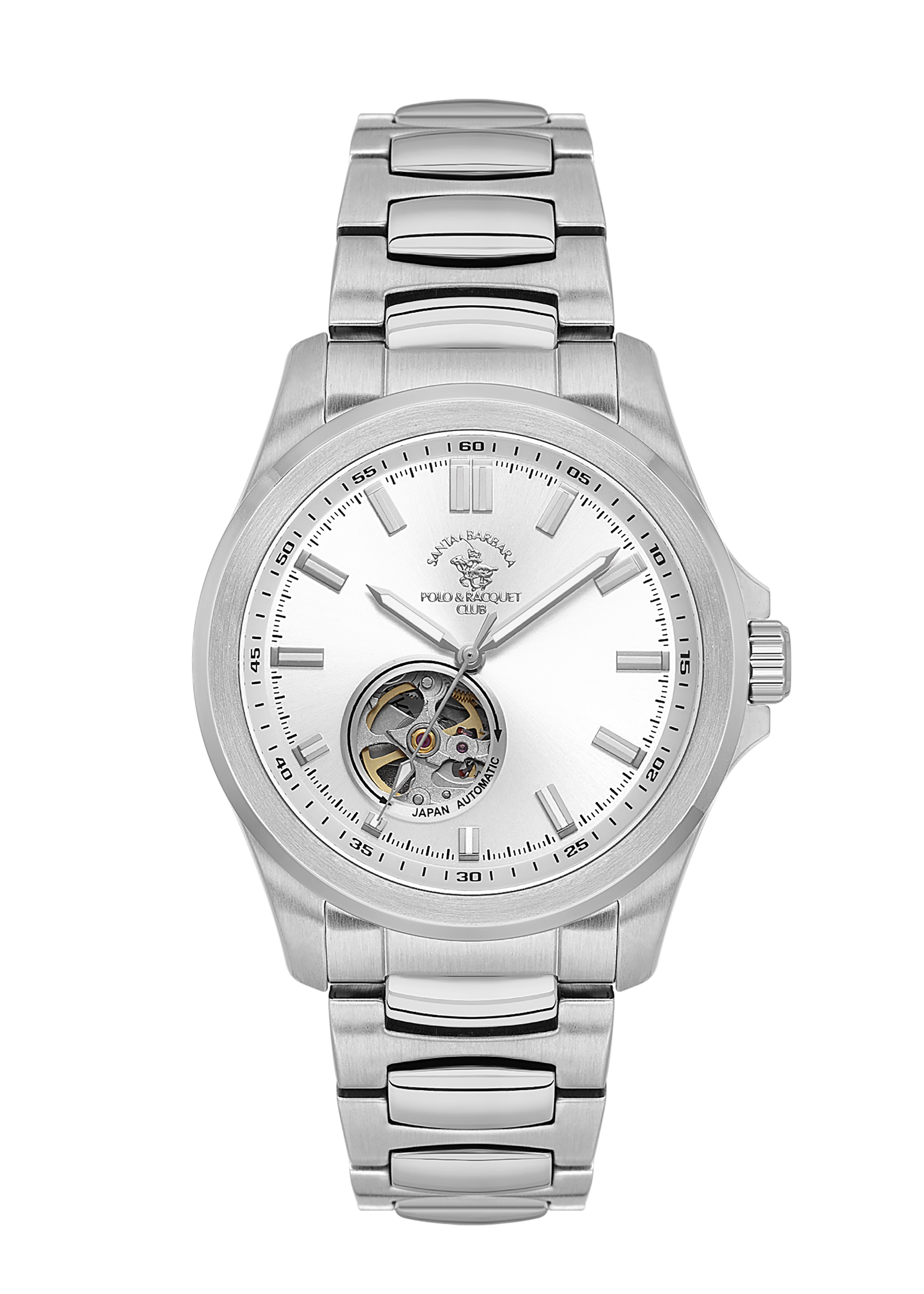 Santa Barbara Polo & Racquet Club Quartz Silver Dial Watch For - Gents SB.1.10629-1