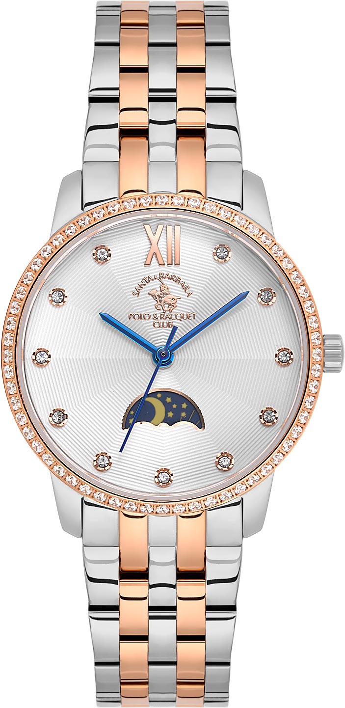 Santa Barbara Polo & Racquet Club Quartz Silver Dial Watch - For Ladies SB.1.10638-5