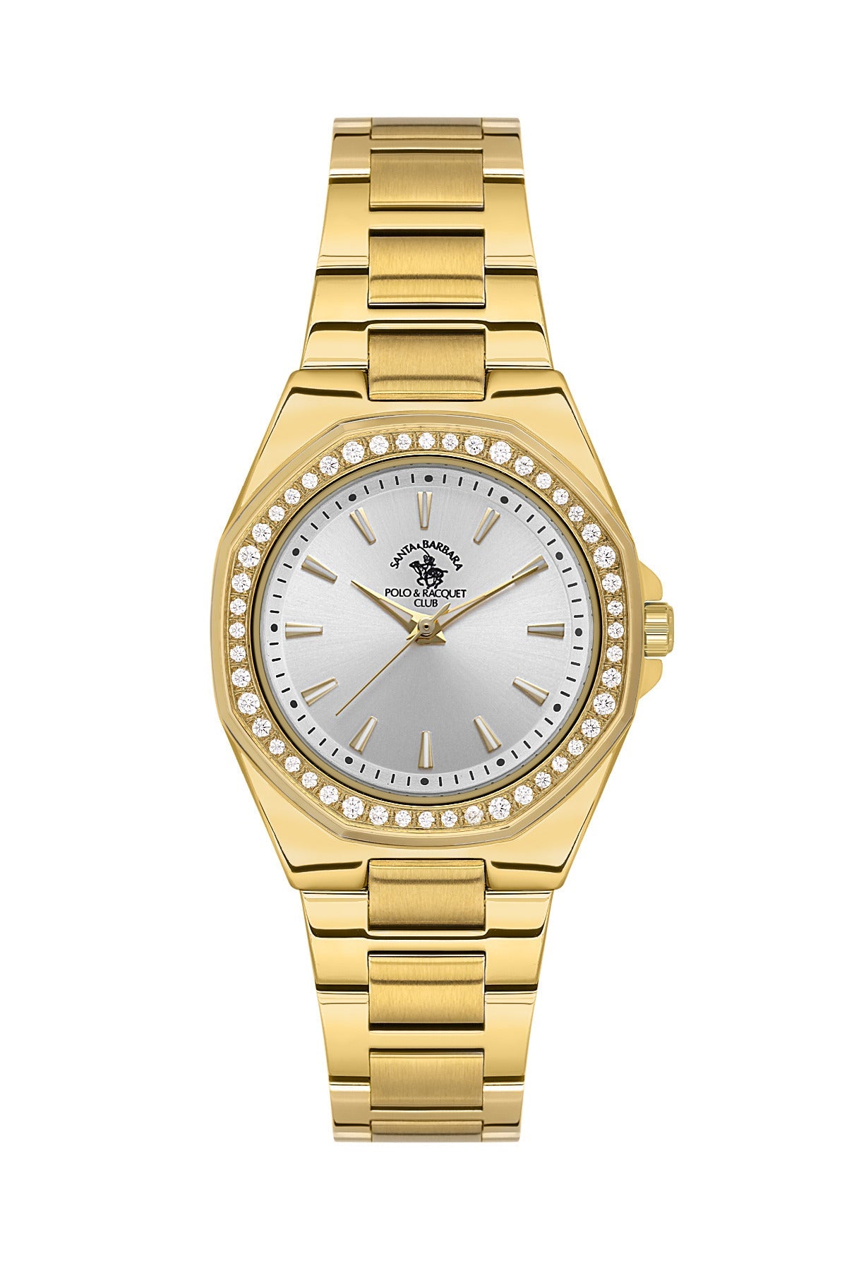 Santa Barbara Polo & Racquet Club Quartz Silver Dial Watch For - Ladies SB.1.10647-3