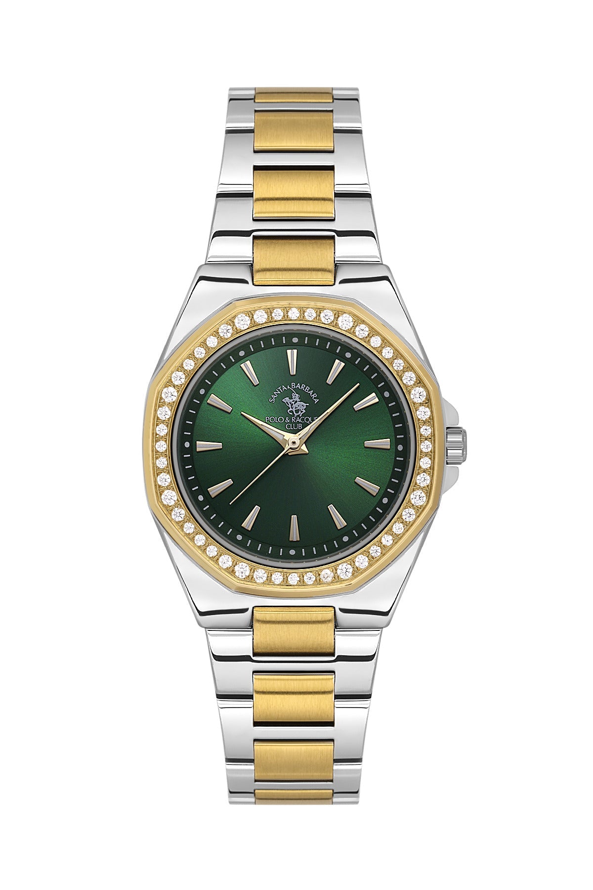 Santa Barbara Polo & Racquet Club Quartz Green Dial Watch For - Ladies SB.1.10647-5