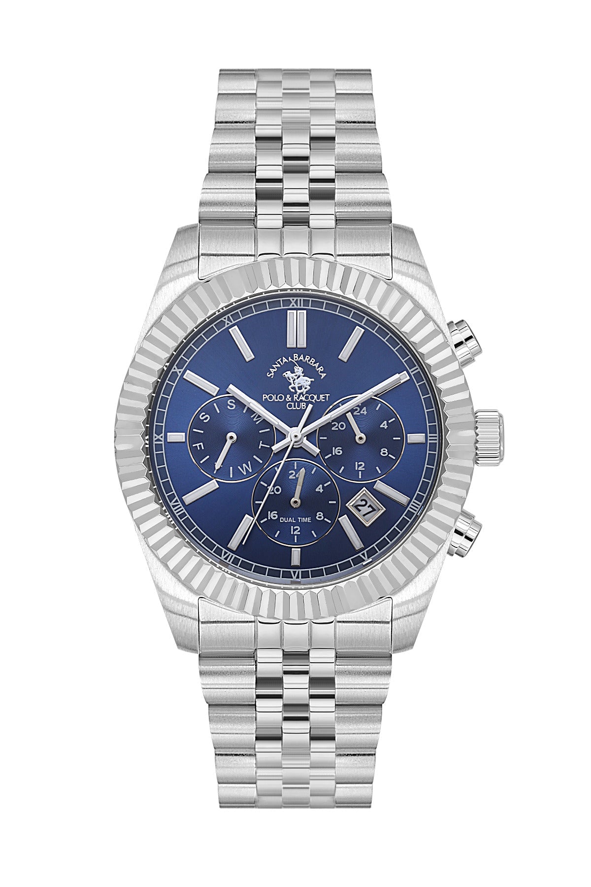 Santa Barbara Polo & Racquet Club Quartz Blue Dial Watch For - Gents SB.1.10653-3