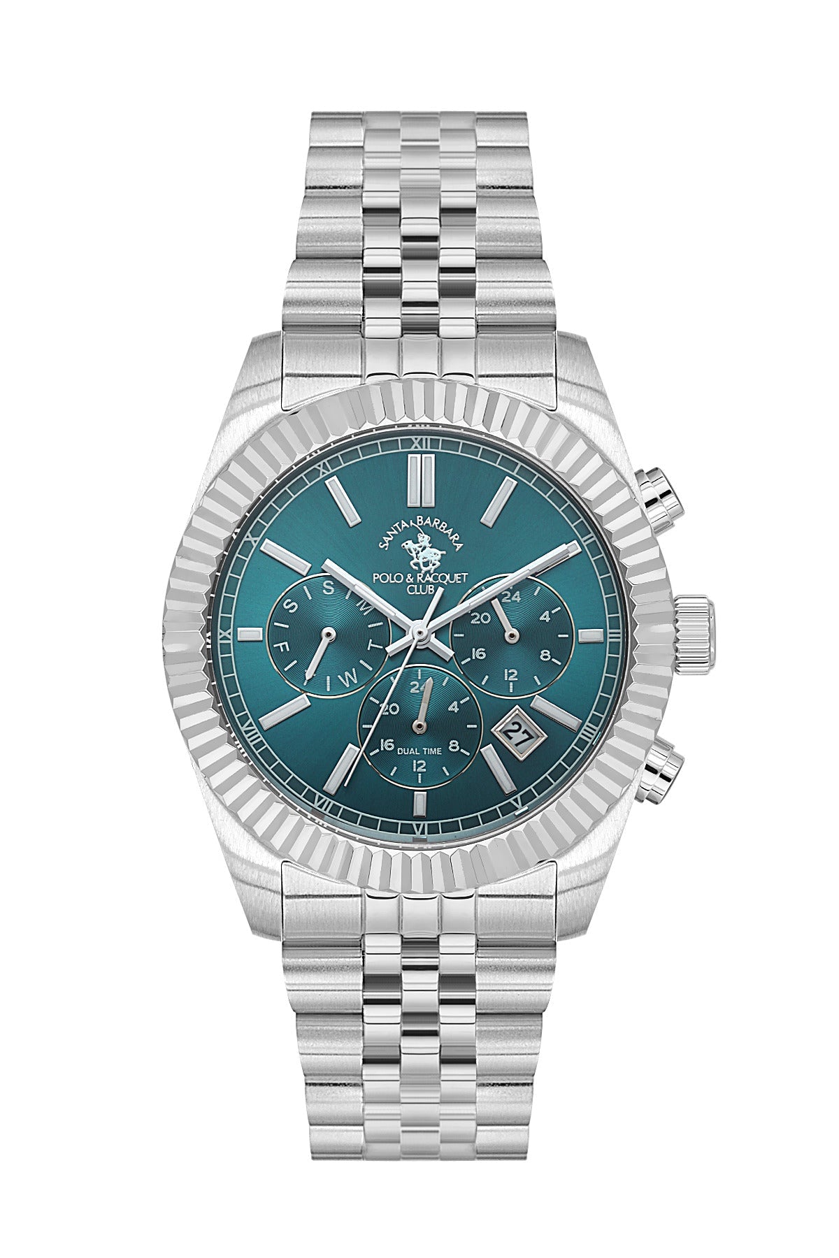 Santa Barbara Polo & Racquet Club Quartz Green Dial Watch For - Gents SB.1.10653-4